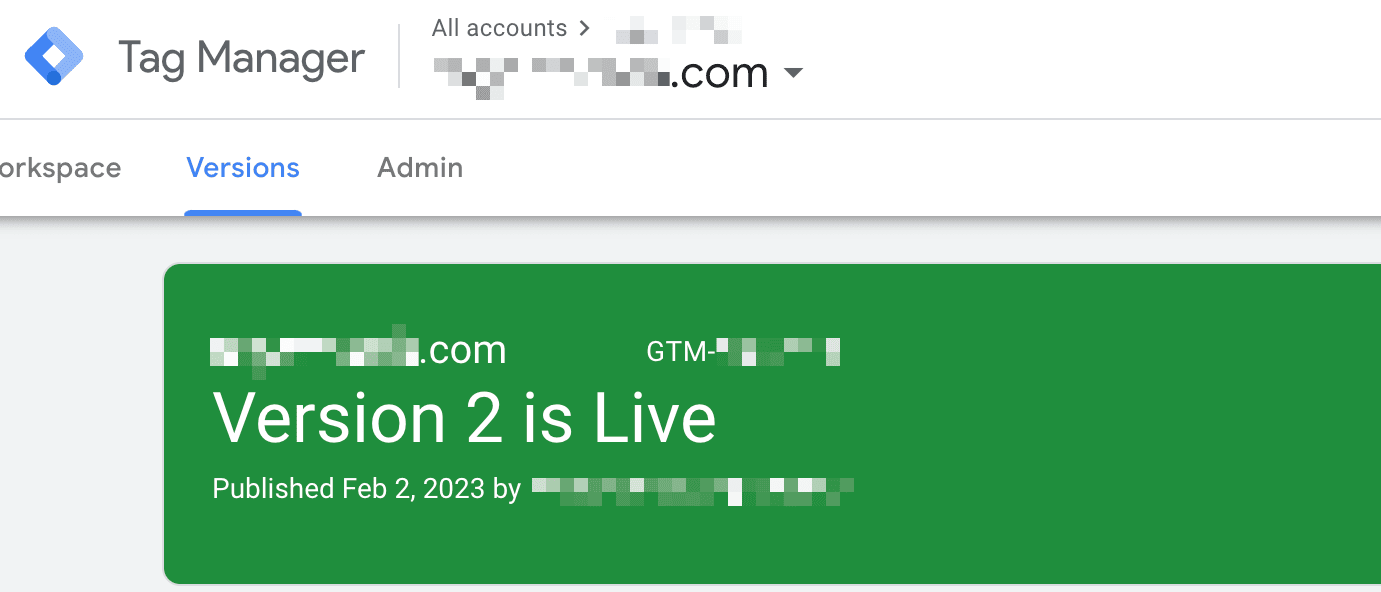 google tag manager live notification