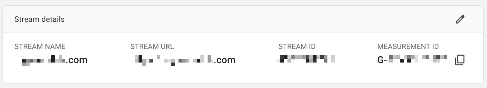 google tag manager stream details